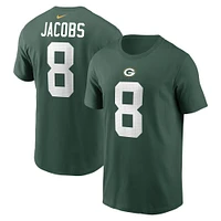 T-shirt avec nom et numéro de joueur Nike Josh Jacobs Green Bay Packers pour homme