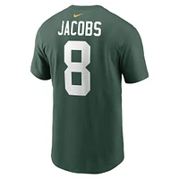 T-shirt avec nom et numéro de joueur Nike Josh Jacobs Green Bay Packers pour homme