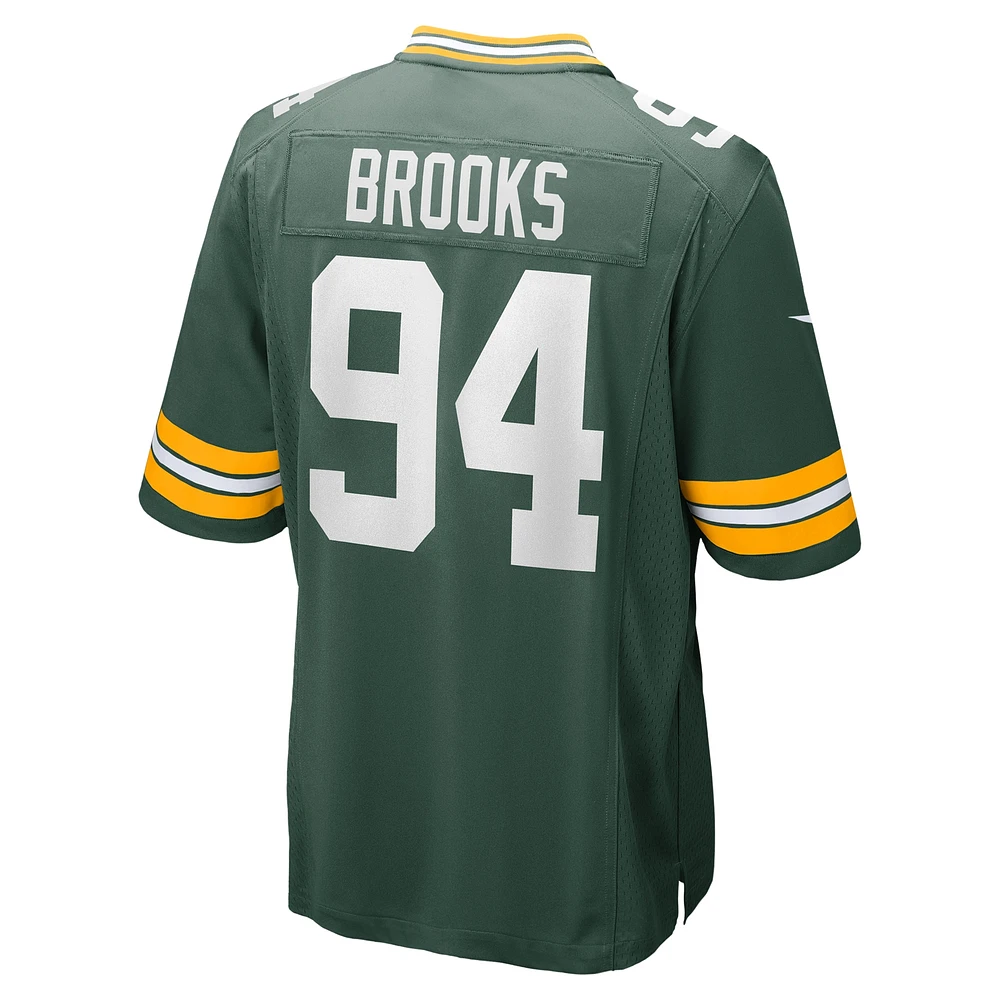 Maillot de match Nike Karl Brooks Green Bay Packers pour homme