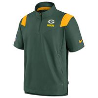 Men's Nike Kelly Green Bay Packers Sideline Coaches Chevron Lockup Pullover Top