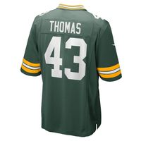 Men's Nike Kiondre Thomas Green Bay Packers Game Player Jersey