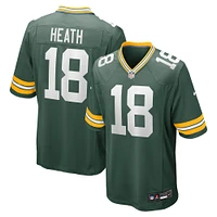 Maillot de match Nike Malik Heath pour homme des Packers Green Bay