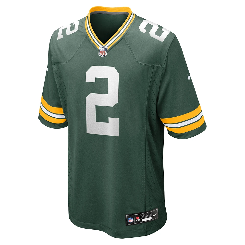 Maillot de match Nike Malik Willis pour homme des Packers Green Bay