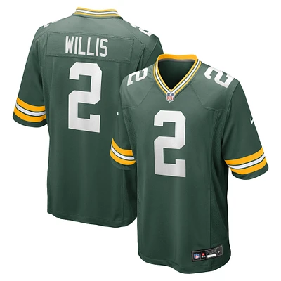 Maillot de match Nike Malik Willis pour homme des Packers Green Bay