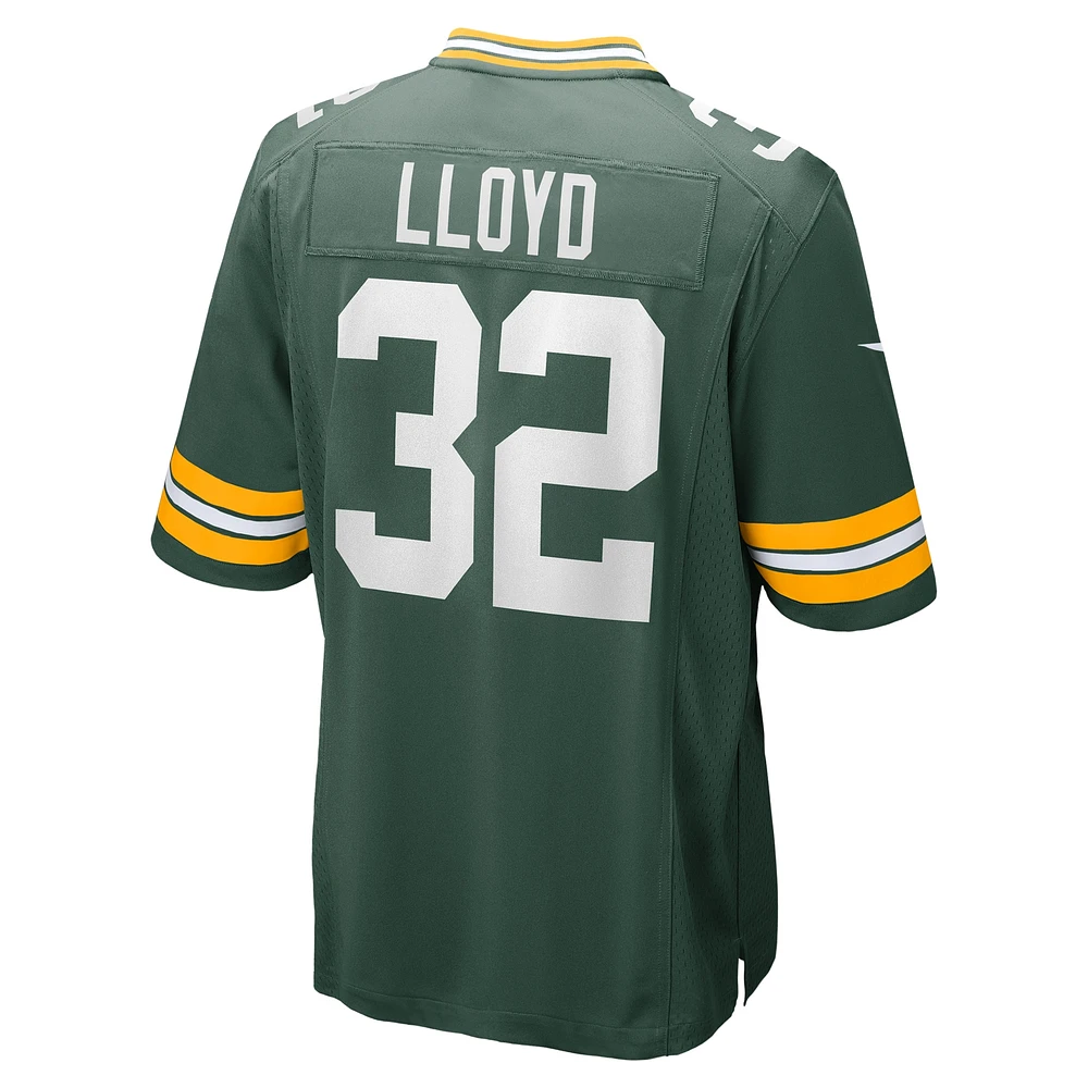 Maillot de match Nike MarShawn Lloyd pour homme, vert, Packers Green Bay