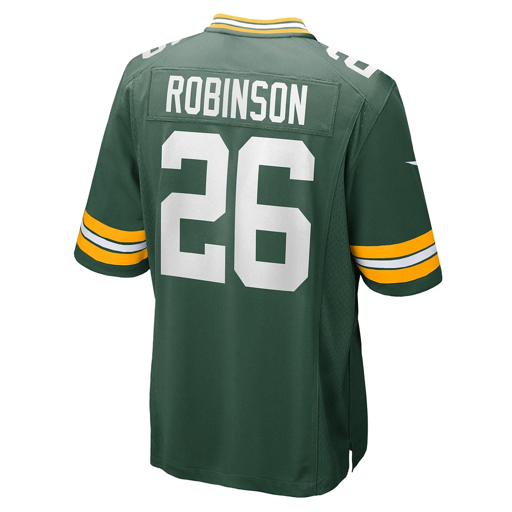 Maillot Nike Micah Robinson pour homme, vert, équipe des Green Bay Packers