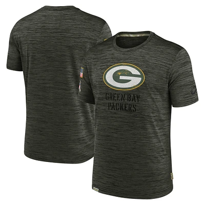 T-shirt Nike marron Green Bay Packers 2022 Salute to Service Velocity Team pour homme