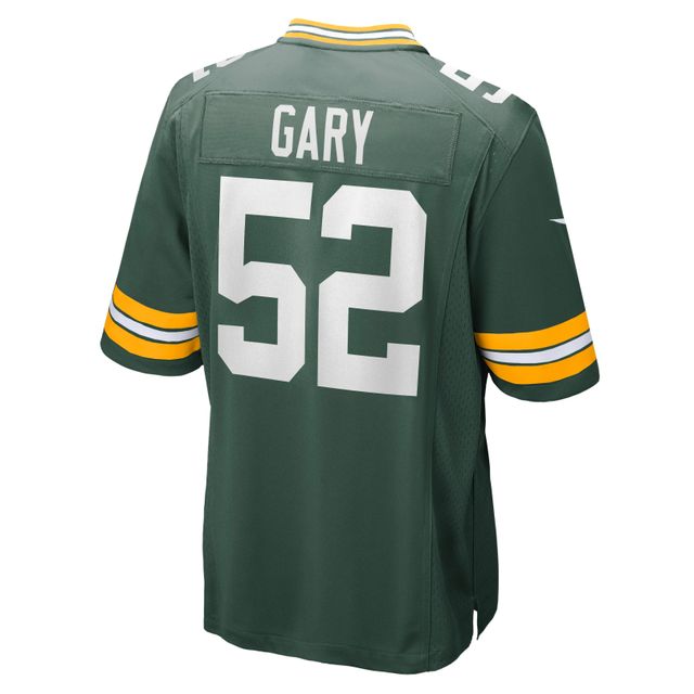 Maillot de match Nike Rashan Gary Green pour hommes des Packers Bay