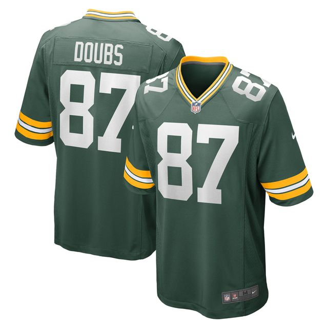 Maillot Nike Romeo Doubs pour homme, vert, joueur de match des Green Bay Packers