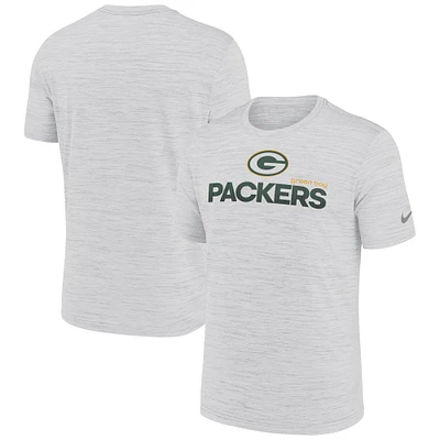 Men's Nike White Green Bay Packers Blitz Velocity Modern Performance T-Shirt