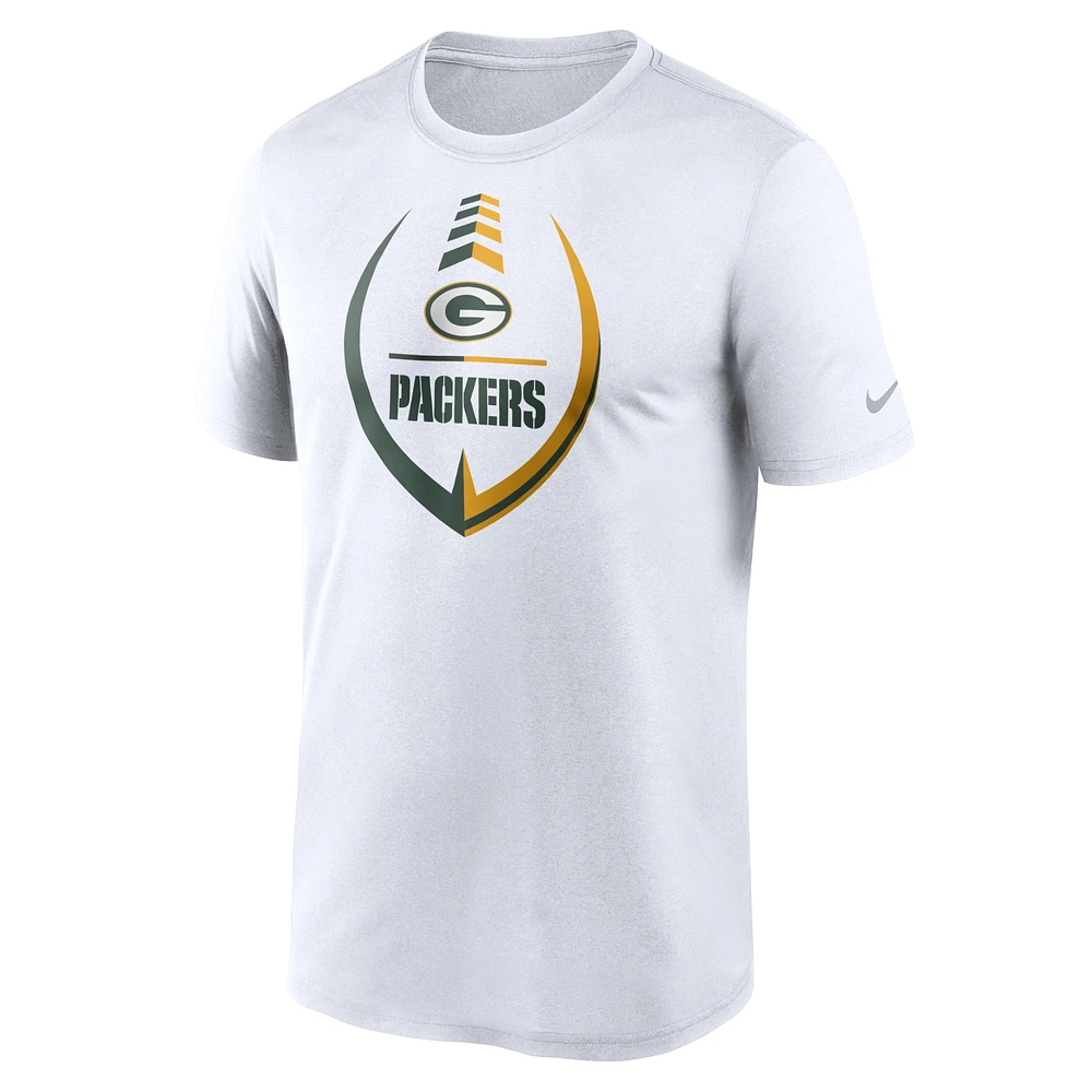 Men's Nike White Green Bay Packers Icon Legend Performance T-Shirt