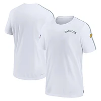 Haut Nike blanc pour homme avec logo alternatif des Green Bay Packers Sideline Coach Performance