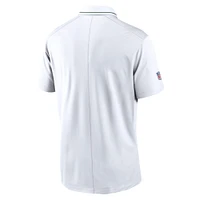 Men's Nike White Green Bay Packers Sideline Victory Performance Polo