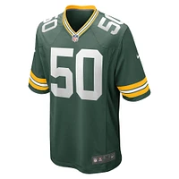 Maillot de joueur match Nike Zach Tom Green des Bay Packers pour homme