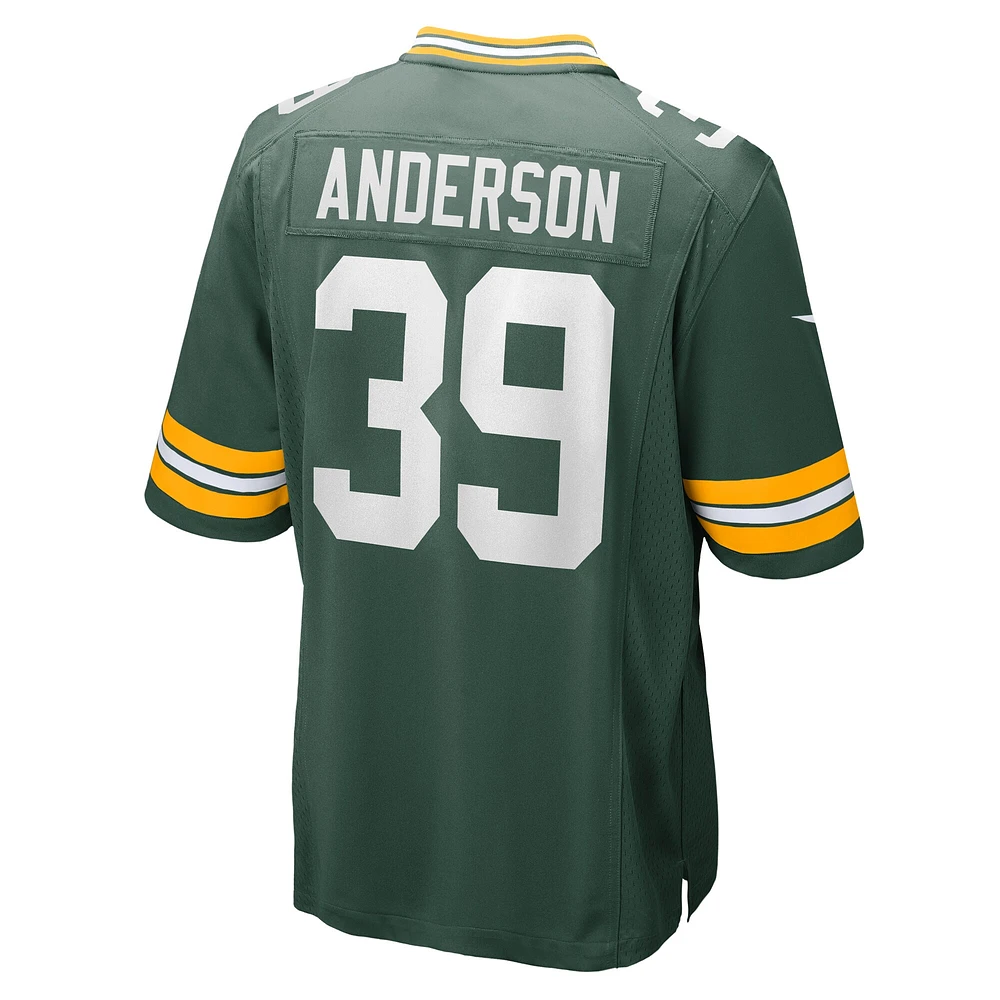 Maillot de match l'équipe Nike Zayne Anderson Green Bay Packers pour homme