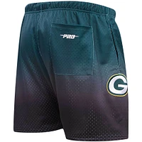 Men's Pro Standard Black/Green Green Bay Packers Ombre Mesh Shorts