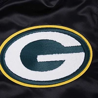 Veste Pro Standard noire en satin sublimé pour homme des Packers de Green Bay