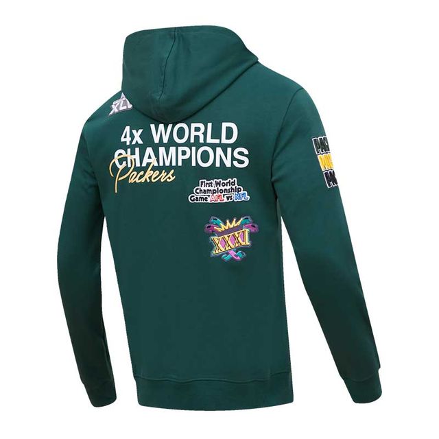 Sweat à capuche Pro Standard Green Bay Packers 4x Super Bowl Champions pour hommes