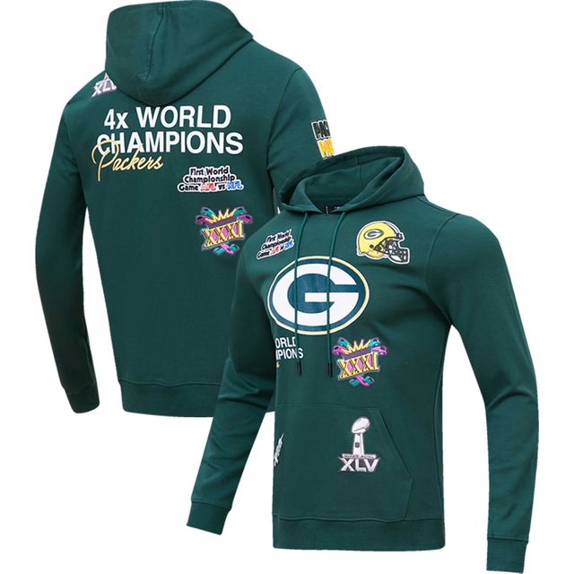 Sweat à capuche Pro Standard Green Bay Packers 4x Super Bowl Champions pour hommes