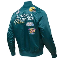 Men's Pro Standard Green Bay Packers Championship Satin Full-Snap Varsity Jacket