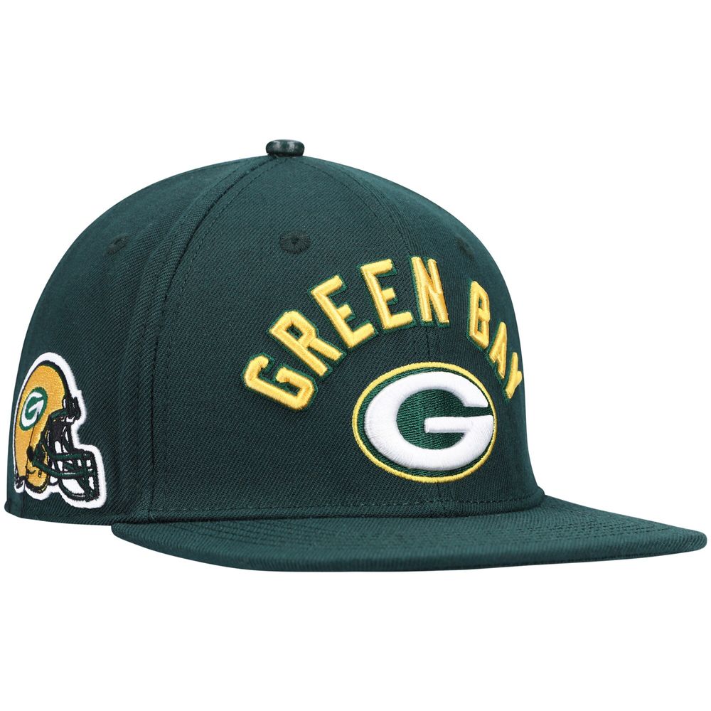 Men's Pro Standard Green Green Bay Packers Stacked Snapback Hat