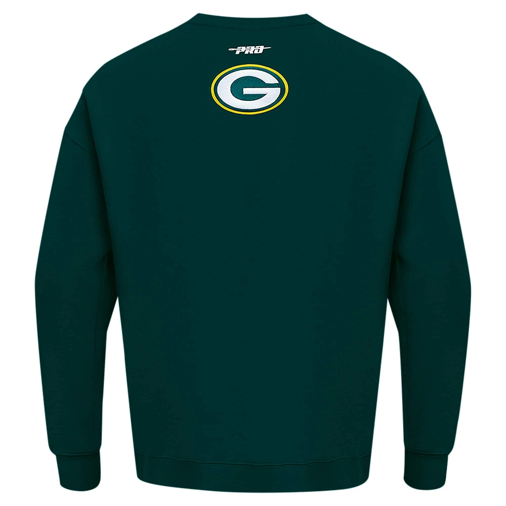 Sweat-shirt à enfiler épaules tombantes Turn It Up Pro Standard Green Bay Packers pour homme