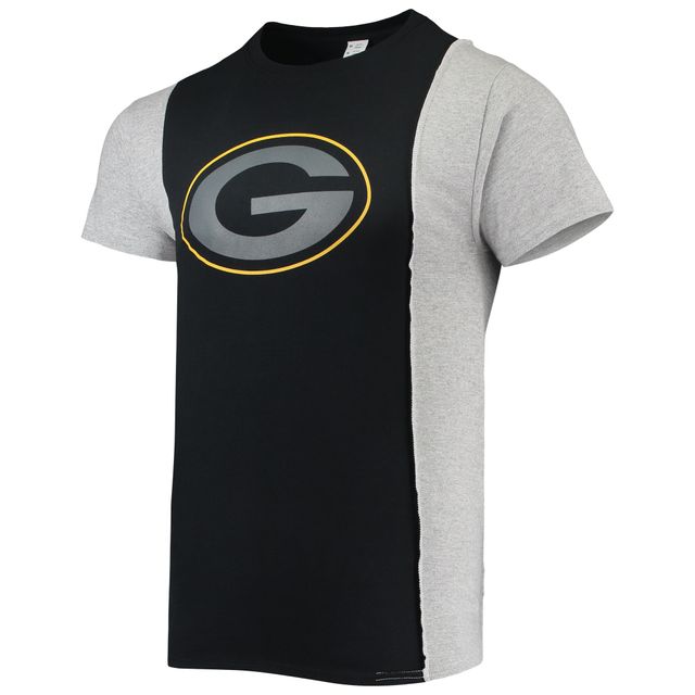 Refried Vêtements Noir Green Bay Packers T-shirt fendu durable pour hommes