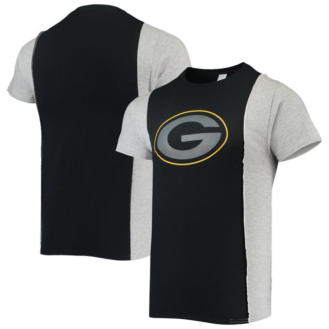 Refried Vêtements Noir Green Bay Packers T-shirt fendu durable pour hommes