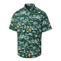 Chemise boutonnée à imprimé Kekai pour hommes, Reyn Spooner, vert, Green Bay Packers