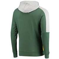 Sweat à capuche avec fermeture éclair et blocs de couleurs pour homme Starter vert/or Green Bay Packers Playoffs