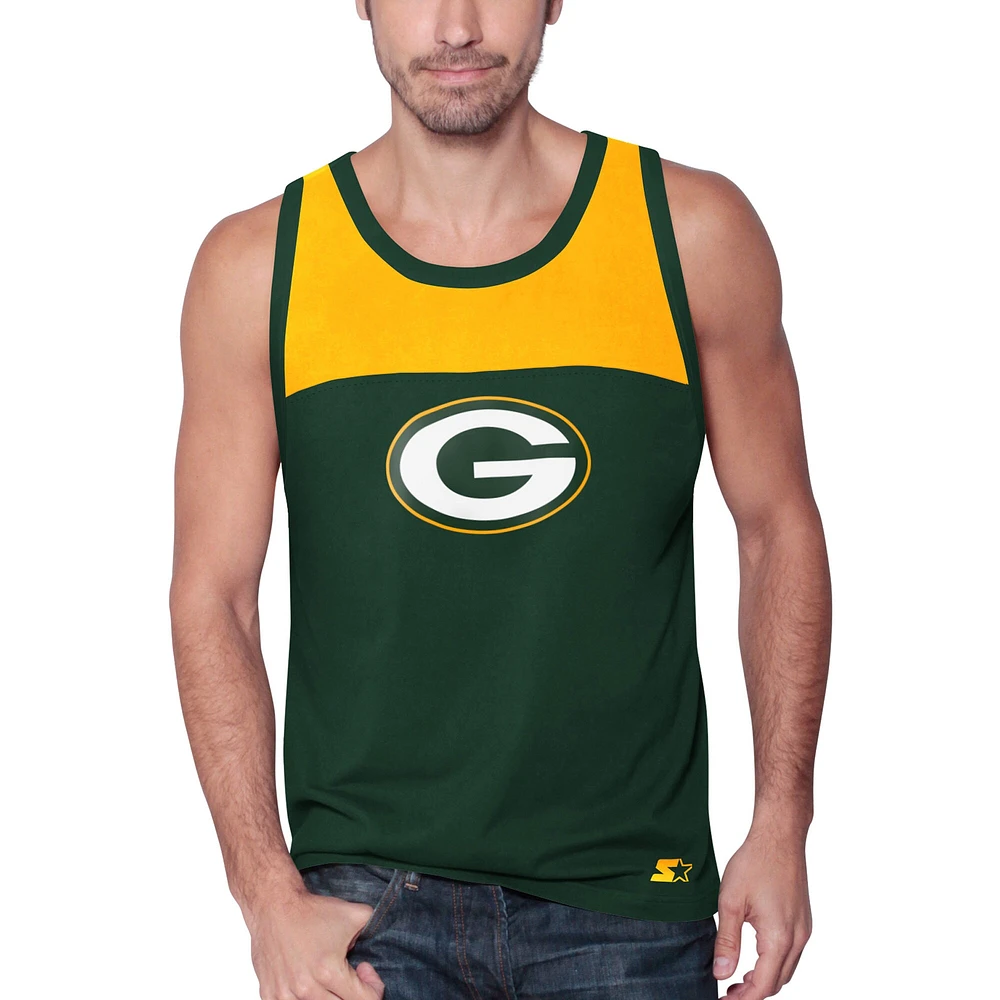 Men's Starter Green/Gold Green Bay Packers Touchdown Fashion - Tank Top