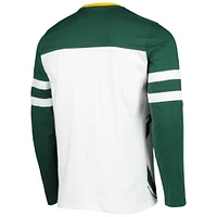 T-shirt à manches longues la mi-temps Green Bay Packers vert/blanc pour homme