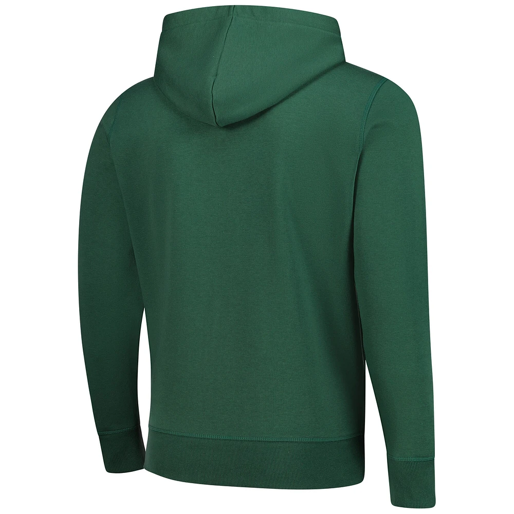 Men's Starter Green Bay Packers Distressed Classic Full-Zip Hoodie