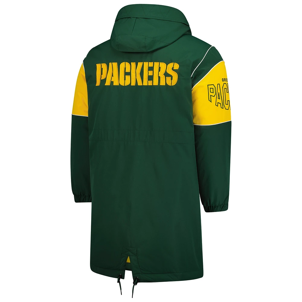 Men's Starter Green Bay Packers Dynasty Polyfill Stadium Full-Zip Jacket