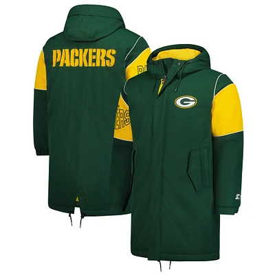 Men's Starter Green Bay Packers Dynasty Polyfill Stadium Full-Zip Jacket