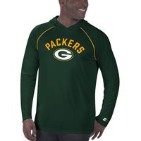 Men's Starter Green Bay Packers Raglan - Long Sleeve Hoodie T-Shirt