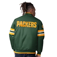 Men's Starter Green Bay Packers Scout I Full-Snap Varsity Jacket