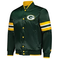 Men's Starter Green Bay Packers Scout I Full-Snap Varsity Jacket