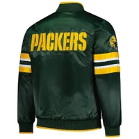 Men's Starter Green Bay Packers Scout I Full-Snap Varsity Jacket