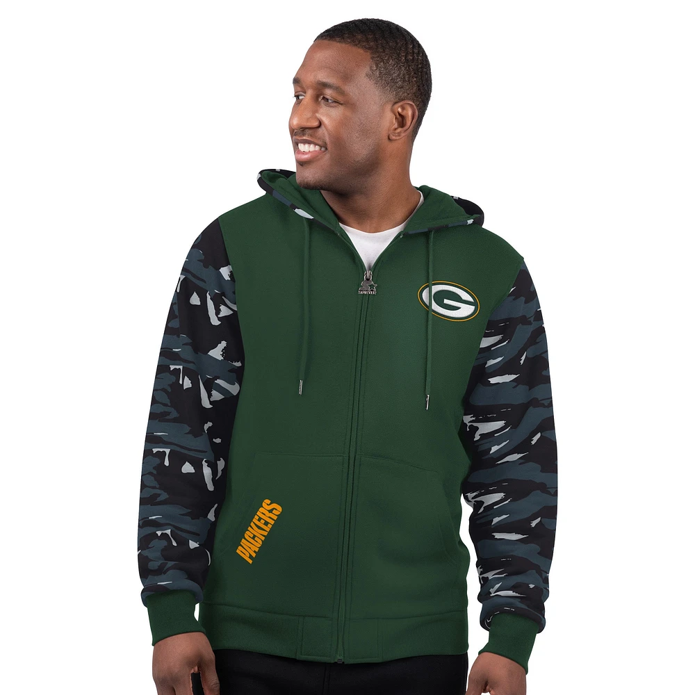 Men's Starter Green Bay Packers Thursday Night Gridiron Full-Zip Hoodie