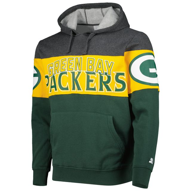 Men's Fanatics Green Bay Packers Colorblock Fleece Hoodie