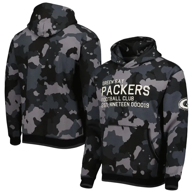 Women's New Era Black Green Bay Packers Camo Full-Zip Hoodie Size: Extra Small