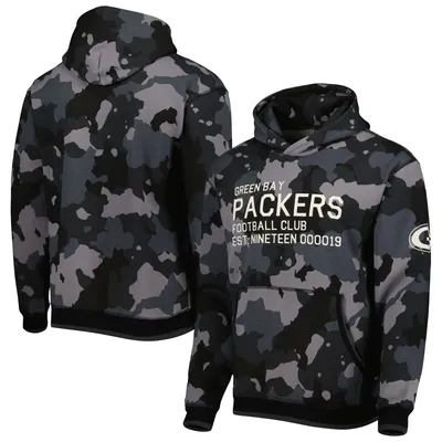 Women's New Era Black Green Bay Packers Camo Full-Zip Hoodie Size: Extra Small