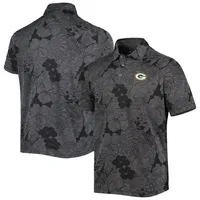 Polo Tommy Bahama noir pour homme Green Bay Packers Miramar Blooms