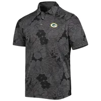 Polo Tommy Bahama noir pour homme Green Bay Packers Miramar Blooms