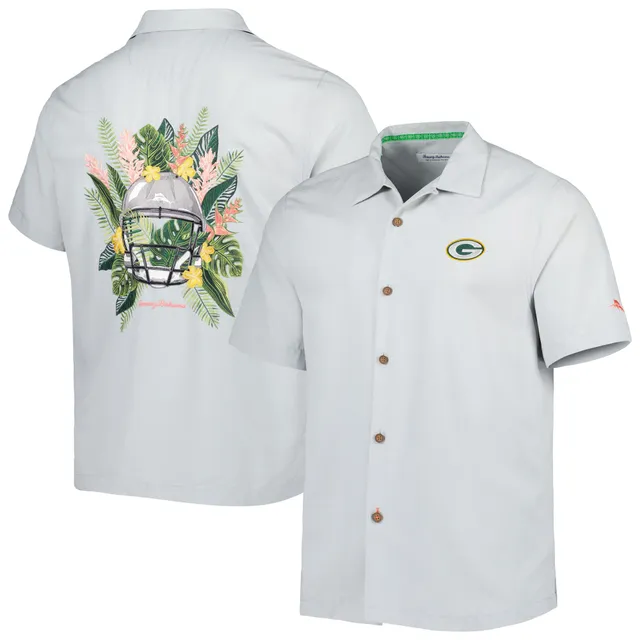 GREEN BAY PACKERS MESH BUTTON UP SHIRT (WHITE/BLACK) – Pro Standard