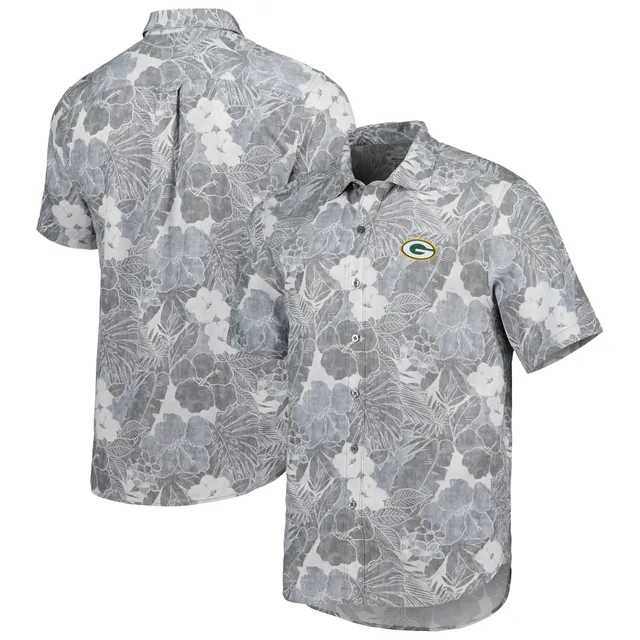 Men's Tommy Bahama Green Bay Packers Sport Harbor Island Hibiscus Camp Button-Up Shirt Size: Small