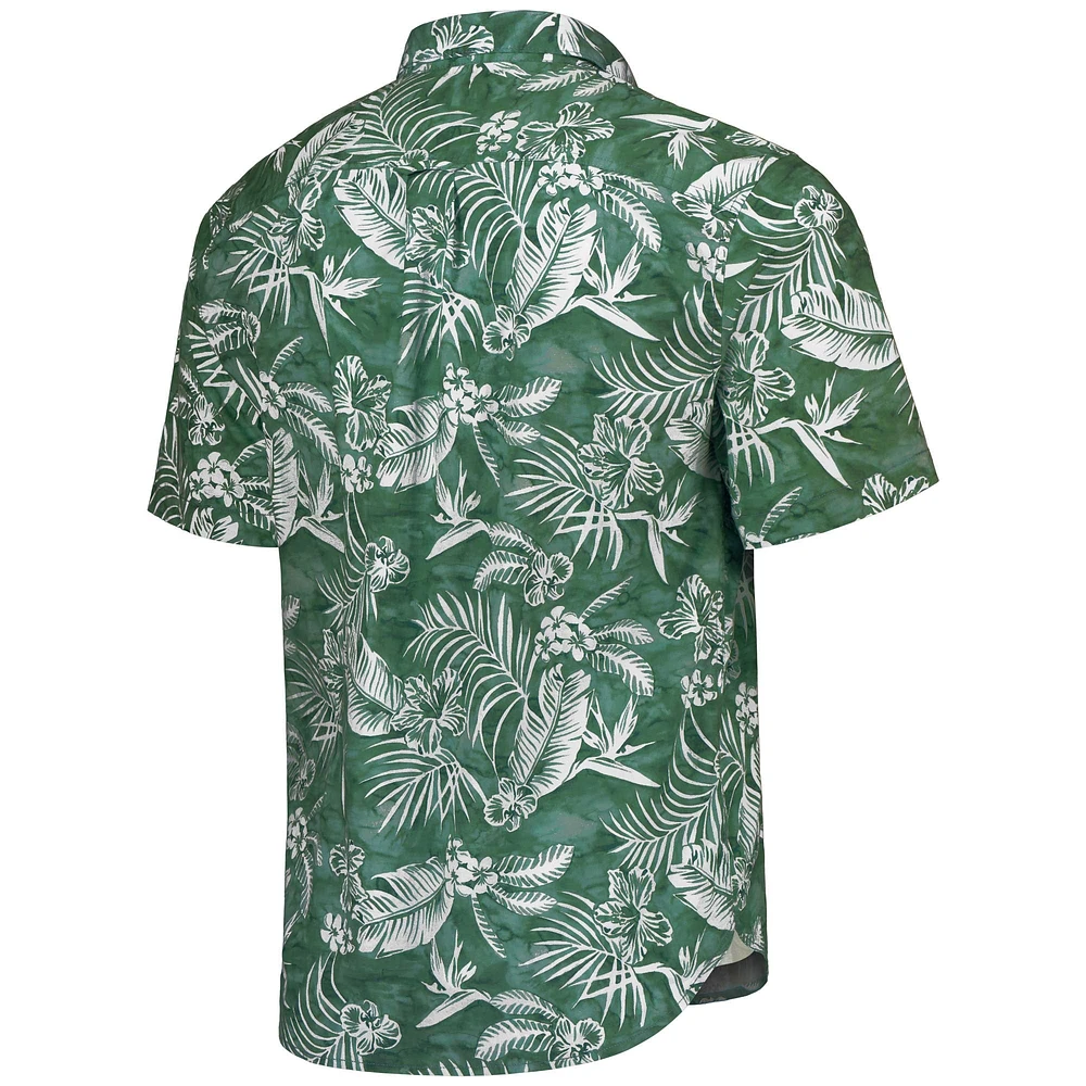 Chemise à boutons complets Tommy Bahama Green Bay Packers Aqua Lush pour homme