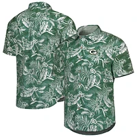 Chemise à boutons complets Tommy Bahama Green Bay Packers Aqua Lush pour homme