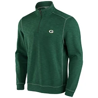 Sweat-shirt à demi-zip Tommy Bahama Green Bay Packers Big & Tall Tobago pour homme